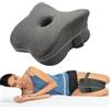 LEKEFETO Cuscino per ginocchia per chi dorme sul fianco: cuscino per gambe in memory foam, cuscino ortopedico per gambe, aiuta con dolore al ginocchio, cuscino per gambe in schiuma, con cintura di