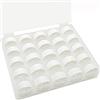 New brothread 25pezzi Bianca 60S/2 (90WT) bobine e filo per ricamo e cucire Plastica Size A (SA156) Per Brother/Singer/Babylock/Janome/Kenmore Macchina