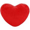 HAIWILL Cuscino in peluche a forma di cuore, cuscino decorativo, per bambini e ragazze, adatto per divano, camera da letto, auto, decorazione della casa, 40 x 40 cm, rosso