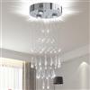 Cainjiazh Lampadari moderni a goccia di cristallo Lampadario a goccia di pioggia Lampada a sospensione per sala da pranzo Plafoniera di cristallo a incasso per soggiorno camera da letto corridoio