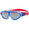 Speedo Unisex Bambini Junior Biofuse Rift Occhialini, Lava Rosso/Japan Blu/Smoke, Taglia Unica