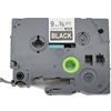 BROVACS 1 nastro adesivo bianco su nero compatibile con Brother P-Touch TZ 325 TZe 325 9 mm 3/8 OPA1132E