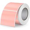 FINDAT Etichette Termiche Rosa 50 X 50 mm Rotolo Vinile Impermeabile Adesivo Termico Quadrato Etichette Stampabili per Ufficio Designs Codice a Barre Spedizione 500 Pezzi