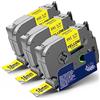 Labelwell 18mm Nastro Laminato Compatibile per Brother TZe-641 TZe641 TZ641 Nero su Giallo Nastri per Etichette per Brother P-touch PT-D450VP PT-D400 PT-E300VP E500VP PT-P900W PT-P950NW PT-P750W, 3pz