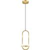 NICRX 21W LED dorato a sospensione e Lampada a sospensione, lampada a sospensione e a sospensione dimmerabile per soggiorno, sala da pranzo, comodino (Oro)