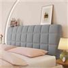 Hearda Copri Testata Letto Matrimoniale, Fodera per Testiera Letto Trapuntata Lavabile Copri Testiera Letto all-Inclusive per Testiera Camera da Letto (70x150cm,Ampio Plaid Grigio Scuro)
