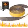 Theiuaoqwe Filo sigillante per stufa 25 mm Guarnizione Stufa a Legna 3m x 25mm x 3mm Guarnizione Stufa a Pellet Guarnizione Adesiva Guarnizione Alta Temperatura Guarnizione Forno