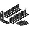 ZiYuya 20pcs Staffa angolare a L, Staffe Angolari con giunto ad angolo retto, Squadrette Angolari Per Legno Di 90°staffa di supporto Fissaggio angolare per Mobili, Scaffali, Sedie In Legno 40mm x 40mm
