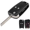 Chaexii 2 pulsanti Custodia per chiave Vauxhall per Opel Vauxhall Insignia Astra Meriva Zafira Movano Mokka Adam Cascada Corsa Karl, copertura per involucro chiave
