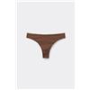 Tezenis Brasiliano In Cotone Organico Tinta Unita Donna Marrone