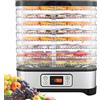 COOCHEER Essiccatore con regolatore di temperatura, essiccatore per alimenti, carne, frutta e verdura, disidratatore, senza BPA, 8 piani/400 W