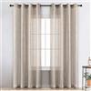 TERLYTEX Tende trasparenti grigie e dorate per soggiorno, con stampa a pois in lamina d'oro metallizzata, lunghe 213 cm, con occhielli per la privacy, set di 2 pannelli, 133 x 213 cm, grigio oro