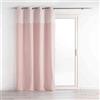 Douceur d'Intérieur, Tenda con occhielli, 140 x 240 cm, cotone tinta unita con top stampato metallizzato artchic rosa