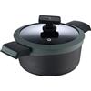 MasterPro Gastro Reeco | 24 cm e 12 cm di altezza con coperchio | Heatdot | Alluminio pressofuso riciclato | Rivestimento antiaderente | Manici Soft Touch | Tutti i piani cottura