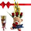 NARAMAKI® Baci Perugina Idee Regalo Festa della Mamma 2025- Peluche 16cm + Baci Perugina 37,5gr + Ramo Mimosa + 3 Rose Rosse - Regalo Donna |Mamma (PELUCHE+ROSE E MIMOSE)