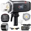 Godox AD600BM II AD600BMII Flash Esterno Manuale HSS, 500 Scarichi a Piena Potenza, Lampada LED di Modellazione 40W, Pannelli LED a Codice Colore, Batteria al Litio 8940mAh, Attacco Bowens-Mount