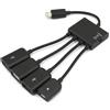 fxwtich Adattatore OTG Hub Micro USB Hub Cavo Splitter Connettore Adattatore Portatile Ampiamente Compatibile 1