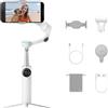 Insta360 Flow 2 Pro Pack Creator Bianco- Gimbal per smartphone AI, Apple DockKit, modalità di inclinazione libera, treppiede/selfie stick incorporati, adatto a vlog/viaggi, Spotlight e MagSafe.