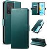 Yunubeyii Cover Libro per Honor 200 Lite,Verde | Blocco RFID,Luxury PU Pelle,Portafoglio,Card Holder,Magnetic Phone Custodia,Kickstand,Protettiva,Antiurto