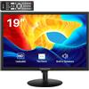 Thinlerain Monitor per PC da 19 pollici, 1440 x 900 LED, con VGA/HDMI/AV/BNC/USB, altoparlante integrato, tempo di risposta 5 m, frequenza di aggiornamento 60 Hz, VESA, nero