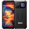 Blackview Smartphone Rugged Dual 5G BL8000, Fotocamera 50MP, Dimensity 7050 24GB RAM+512GB ROM, 6,78'' 2,4K Schermo Doppio, Batteria 8800mAh Ricarica Rapida 33W, Telefono IP68 NFC GPS OTG Oro