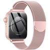 OULUOQI Cinturino Milanese per Cinturino Apple Watch 40mm 42mm 41mm 38mm | Compatibile con Apple Watch Series 12 11 10 9 8 7 6 5 4 3 2, SE 3 2 1 per Uomo e Donna, Magnetico, Regolabile, Acciaio