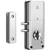 Homefurnishmall Serratura intelligente per porta, elettronica, senza chiave, con telecomando, per casa, hotel (argento)