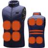 WOXIHUAN Gilet riscaldato elettrico impermeabile riscaldante per gli uomini e le donne, giacca riscaldata elettrica USB di ricarica riscaldata Body Warmer Gilet 15 zone di riscaldamento