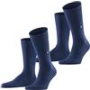 Burlington Everyday Multipack M So cotone tinta unita confezione di 2 paia, Calzini Uomo, Blu Marine 6120, 40-46