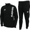 Umbro Tuta Uomo Full Zip in Cotone Tracksuit Art. 00432 (Nero, XL)