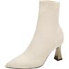 liaddkv Stivali eleganti da donna con tacco a spillo, beige., 40