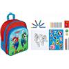 Undercover Zaino per asilo Super Mario Boy - Personalizzato con nome - Set zaino per bambini con torre di pittura e scrittura, 35 pezzi, Set 1 - Super Mario