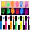 MKNZOME Mascara Colorato, 6 Colori Mascara Colorati Fluorescente Blu Viola Rosa Verde, Volumizzante e Allungante Waterproof, Lunga Tenuta, Regalo