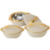 Pinnacle - Set di 3 casseruole isolate con coperchio, 3/2/1 litro, scaldavivande termiche per zuppa/insalata, con coperchio, in acciaio inox, set regalo per la mamma