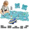 duoleey Pista Macchinine per Bambini DIY Pista del Puzzl DIY Rotta Gioco Giocattolo Educativi Regalo Giochi Bambini 2 3 4 5 6 Anni (oceano)