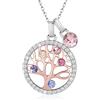 LEKANI Collana Albero della Vita con Cristalli di Austria Collana Donna Gioielli in Argento 925, Idee Regalo Donna Originale per Lei Moglie Festa della Mamma Anniversario Regalo Natale Valentin's Day
