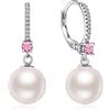 jiamiaoi Orecchini di Perle da Donna, Orecchini Donna in Argento 925 con Perle Pendenti per Ragazze Ipoallergenici Regalo di Gioielli