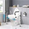 MSFE Sedile wc Rialzato con Braccioli,Sedia WC per Dimensioni Altezza E Larghezza Regolabili,Rialzo WC per Anziani,Sedile WC Rialzato 11,5 cm Universale per Disabili,Donne Incinte,Portata 180 kg