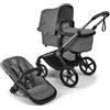 Bugaboo Fox 5 Renew, Passeggino Multi-Terreno 2 in 1 per Bambini, Chiusura Facile, Navicella Spaziosa, Seduta da Bambino Estensibile, Telaio Grafite e Cappottina Moon Grey