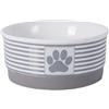 Bone Dry Paw & Patch - Ciotola Piccola in Ceramica, 10,8 x 5,1 cm, Colore: Grigio