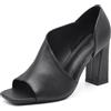 IF Stivaletti Scarpe da Donna Sandali A Tronchetti Spuntati da Sera Cerimonia Matrimonio Tacco Grosso LY-9293 Nero N.40
