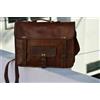 Originale Borsa in vera pelle uomo laptop vintage messenger valigetta tracolla vera