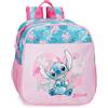 Disney Heart Stitch Zaino per bambini, zaino per la scuola, realizzato in poliestere, tasche laterali, spalline larghe regolabili, maniglia superiore per appenderla, sistema magic Fix., Rosa, Taglia