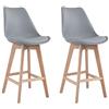 Happy Garden Set di 2 sgabelli scandinavi Sven Grigio con Cuscino