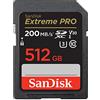 SanDisk 512GB Extreme PRO scheda SDXC + RescuePro Deluxe fino a 200 MB/s UHS-I Class 10 U3 V30