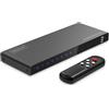 DIGITUS DS-55332 Switch HDMI 5x1-5 In 1 Out - UHD 4K/60 Hz HDTV: 3840 x 2160p - HDCP 2.2 & HDMI 2.0 - HDR, CEC, Deep Color, DTS, Dolby Digital, LPCM - Per TV, Monitor, PS5, PS4, Xbox