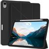 Anlalish Cover per iPad 10 Generazione Silicone in PU Protezione con Portapenna, Custodia iPad 10 Generazione Antiurto Sottile Tablet Case con Auto Svegliati/Sonno (Nero)