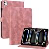 Rosbtib Custodia Cover per iPad Pro 11 Pollici M4 5a Generazione (2024), Slim Fit Folio Pieghevole Cover Protettiva con Slot per schede Chiusura Magnetica Cover iPad Pro 11 2024, Gigli Rosa