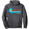 Retro Vintage California Coast Surfer Su California California Wave Sunset City degli Anni '70 -'80 Santa Cruz Felpa con Cappuccio