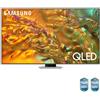 Samsung Q80D TV QLED 4K 65" QE65Q80DATXZT Smart TV Wi-Fi Eclipse Silver 2024, Processore NQ4 AI GEN2, 4K AI Upscaling, Simple Chamfer Design, Dolby Atmos